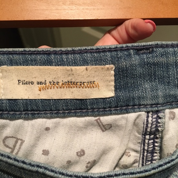 ❤️Pilcro and the Letterpress Blue Moto Jean Skinny - Picture 7 of 8